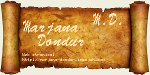 Marjana Dondur vizit kartica